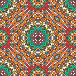 曼陀罗花朵背景