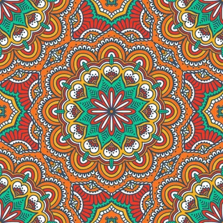 曼陀罗花朵背景