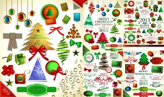 圣诞节装饰元素,免抠元素