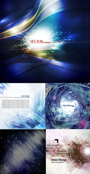 流线炫目光芒背景,背景元素