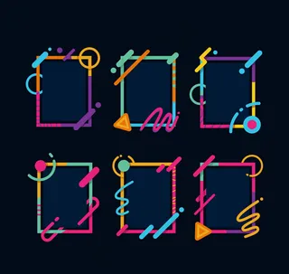 时尚长方形框架