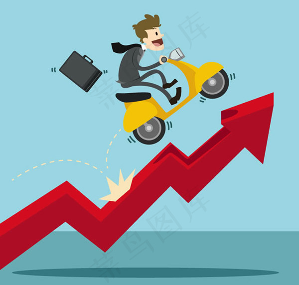 业绩突出商务男子,背景元素