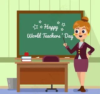 教学中的女教师