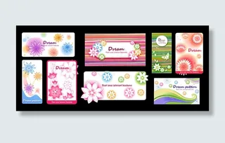 活力时尚花朵背景,背景元素