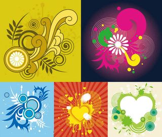 圆圈花纹背景边框