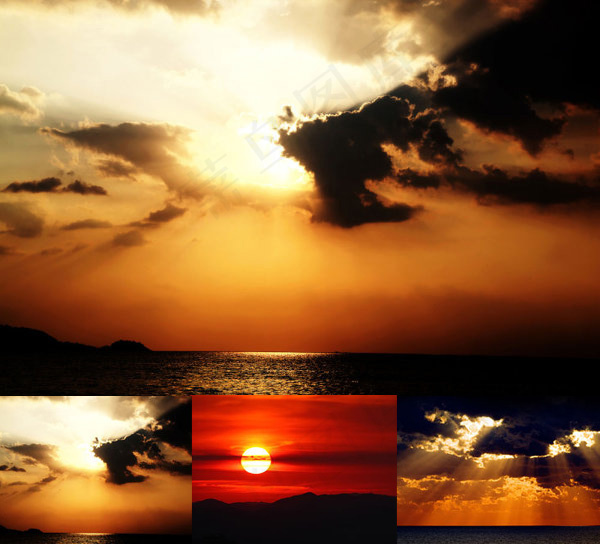 海边落日风景