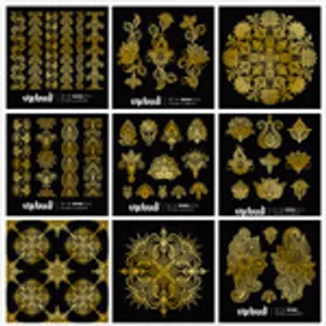 金色花纹底纹