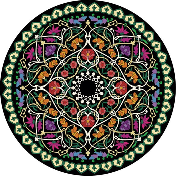 圆形花纹矢量ai矢量模版下载