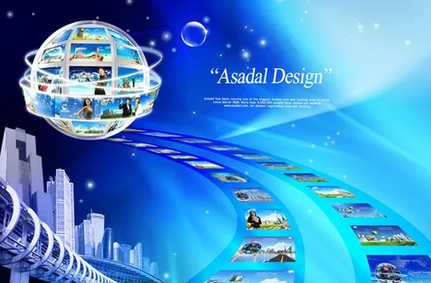 创意商务科技,背景元素