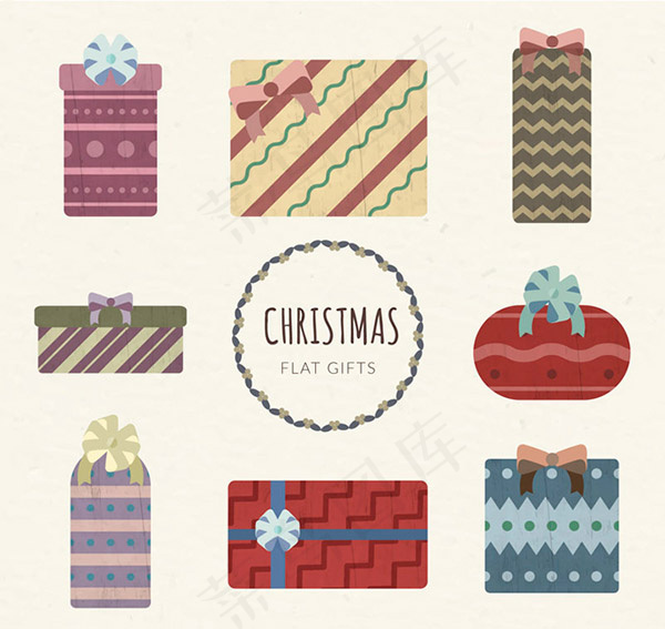 圣诞节礼盒矢量