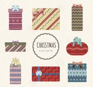 圣诞节礼盒矢量