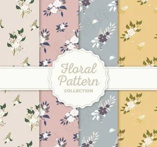 白色花卉无缝背景