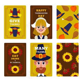 可爱感恩节卡片