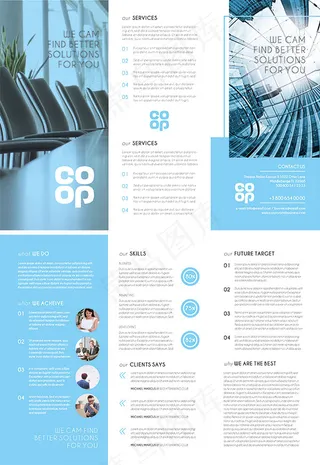 简约商务三折页