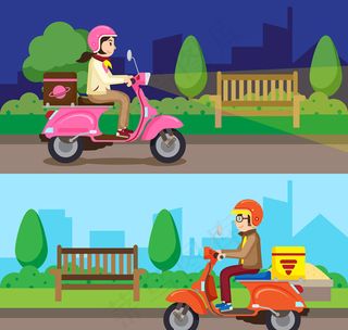 快递员设计矢量