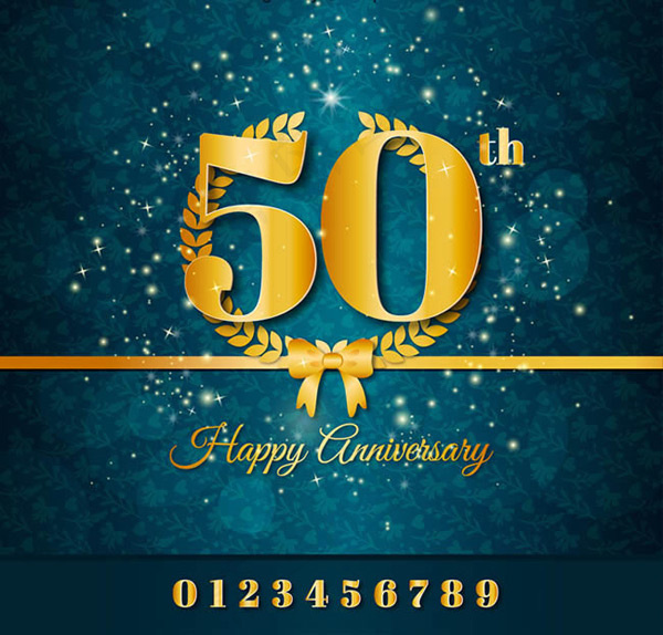 50周年纪念卡ai矢量模版下载