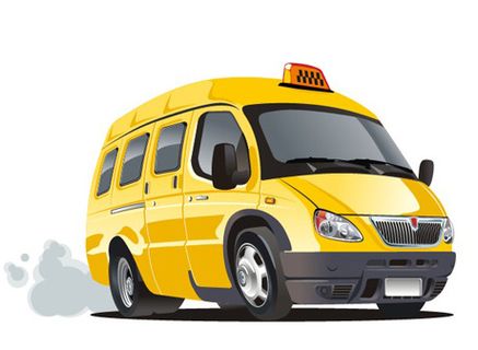 卡通黄色出租车