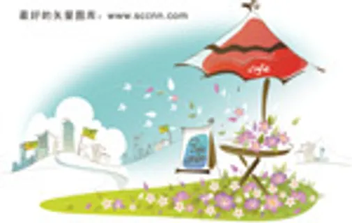 韩国矢量手绘风景插画_4