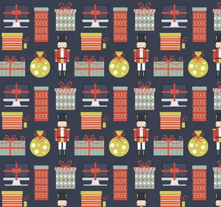 圣诞礼物无缝背景