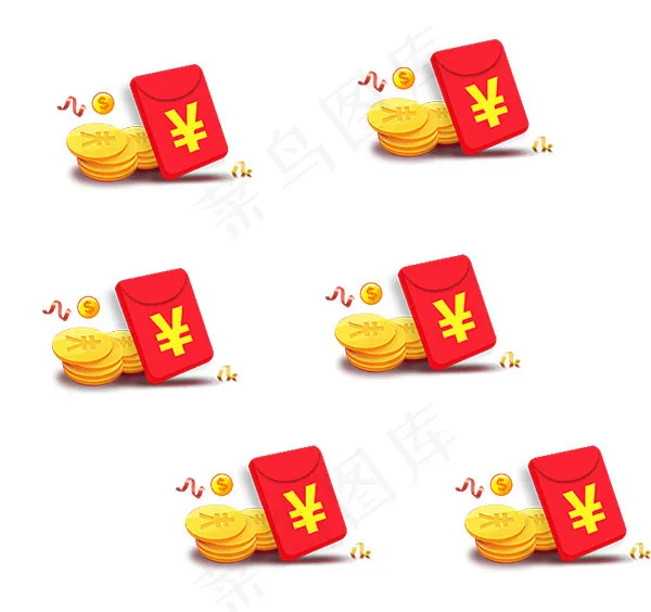 金币红包模板psd模版下载