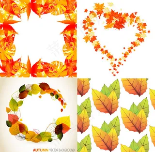 秋季落叶矢量