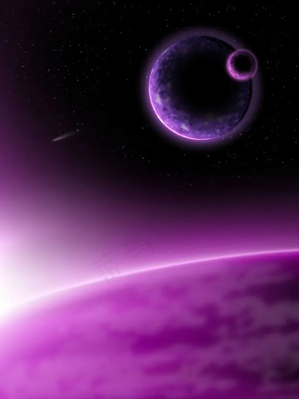 紫色星球背景eps,ai矢量模版下载