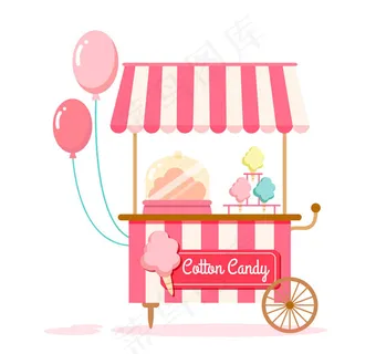 粉色棉花糖车 粉色棉花糖车