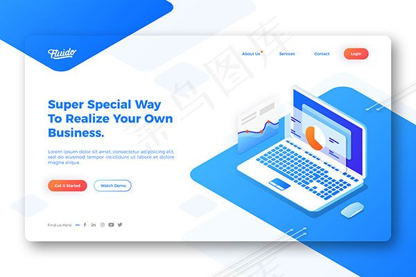 网站登陆页模板