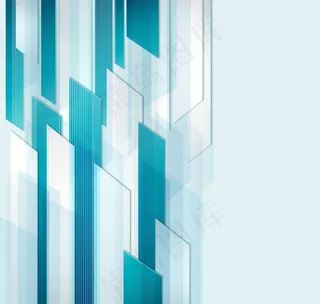 蓝色几何形背景