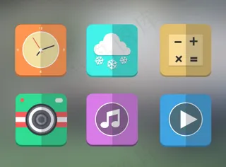 扁平化图标,免抠元素