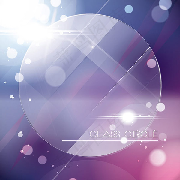 圆形玻璃质感光晕