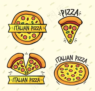 卡通披萨标志
