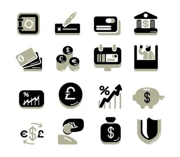 金融图标矢量,免抠元素