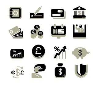 金融图标矢量,免抠元素