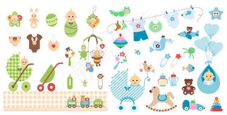 婴儿主题矢量