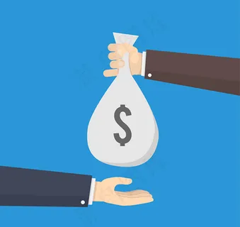 接受钱袋的手臂