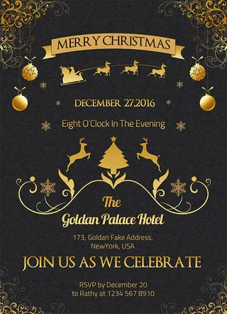 简约圣诞节海报