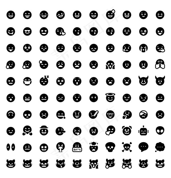 表情图标矢量,免抠元素