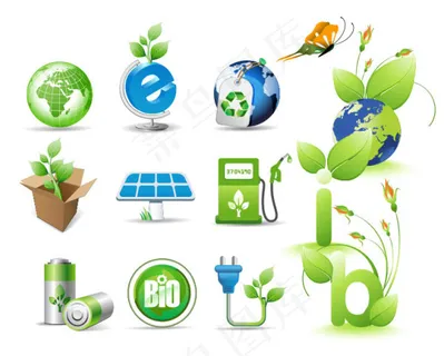 绿色环保图标