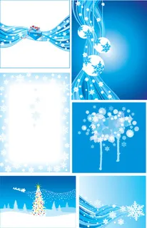 蓝色冬季矢量