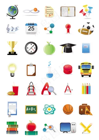 学校用的图标,免抠元素