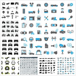 交通工具图标,免抠元素