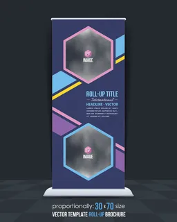 六边形元素展架