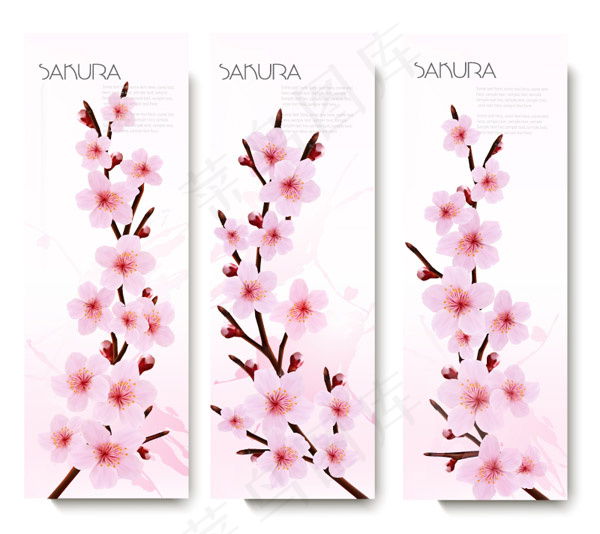 春季樱花bannereps,ai矢量模版下载