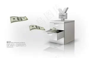 抽屉飞出来的美元