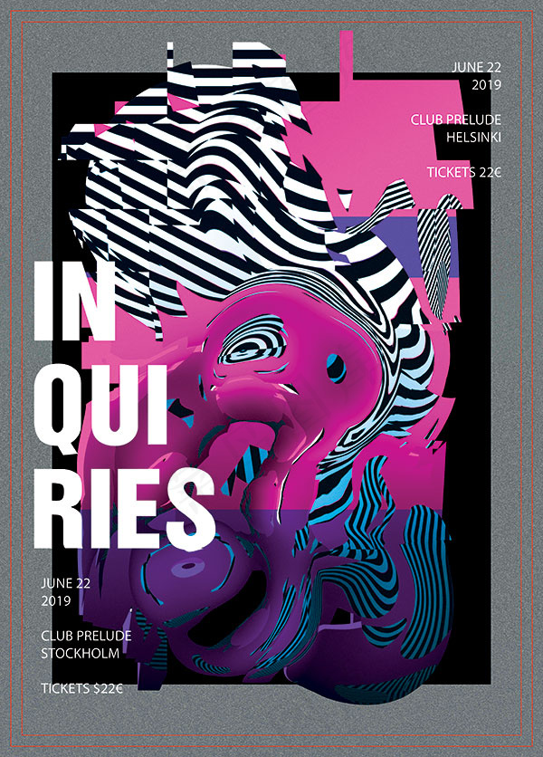 商业几何抽象海报