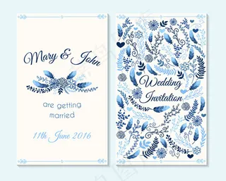 花纹婚礼邀请卡