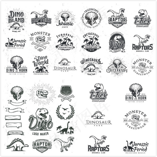 恐龙主题标志
