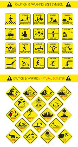 安全警示图标,免抠元素