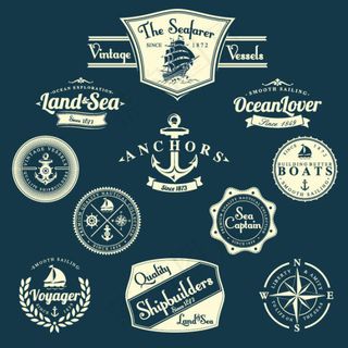 经典航海标贴